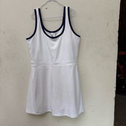 Navy and White Fabletics Tennis Dress Size Medium