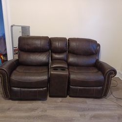 Couch Leather brown