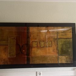 Gallery‑style, glossy lacquer finish — “Harmony” I by Mike Klung. Extra‑wide format for dining rooms, halls, or offices. 33 × 60; $450.