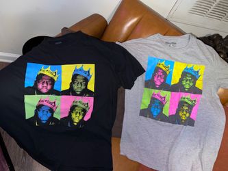 The Notorious BIG T-shirts (2) black sz XL / gray M