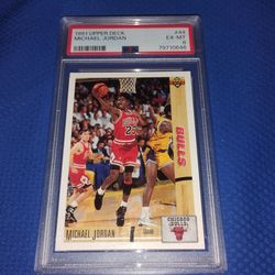 PSA Graded 1991 Michael Jordan Basketball Card - Upper Deck #44
