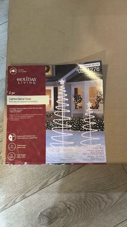 2 packs Christmas Spiral tree w/lights