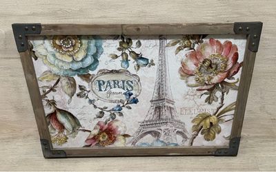 Paris Forever Floral Wooden Decorative Frame
