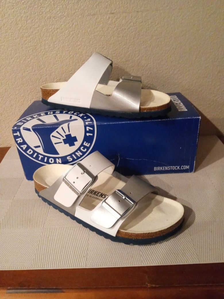 New Birkenstock Arizona Split White