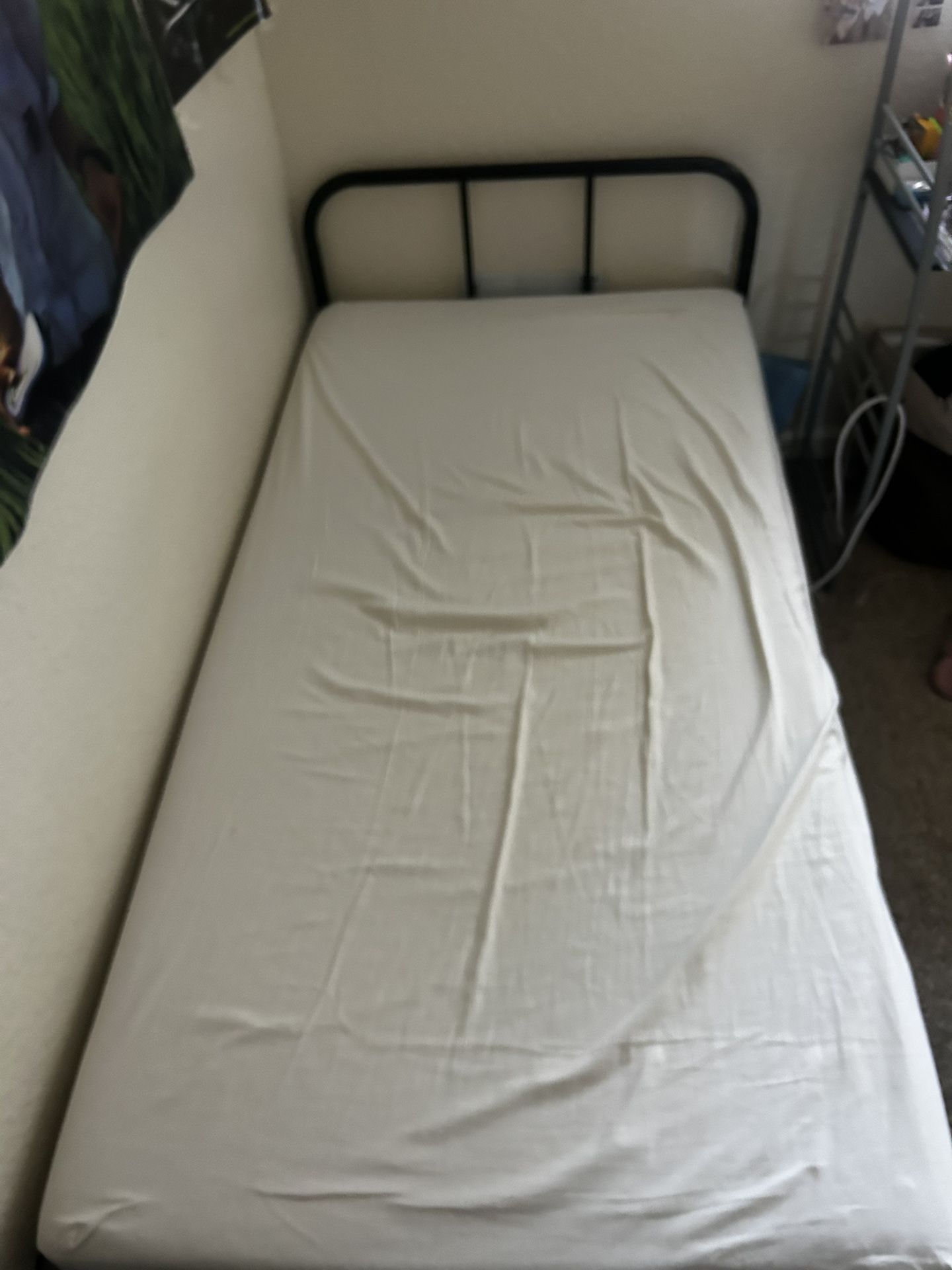Twin XL bed frame + Mattress 