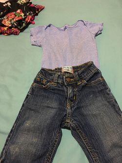 Baby jeans and a onesie