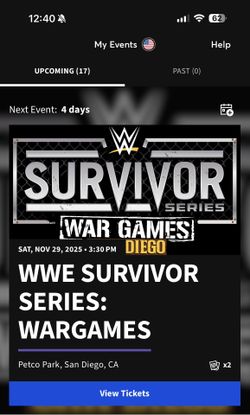 Survivor Series (Section 214) 2 Tickets