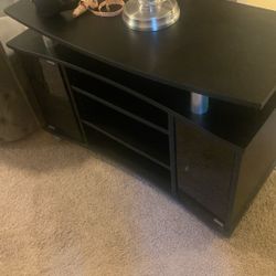 Tv Stand Smoked Glasses 3 Shelves $ 30.Obo Basically All You Need Is Frame And Tv 👍😎
