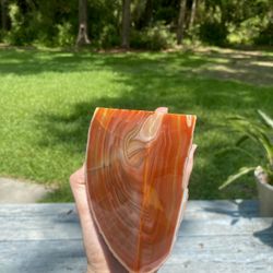 Polished Brown Agate Bookends 