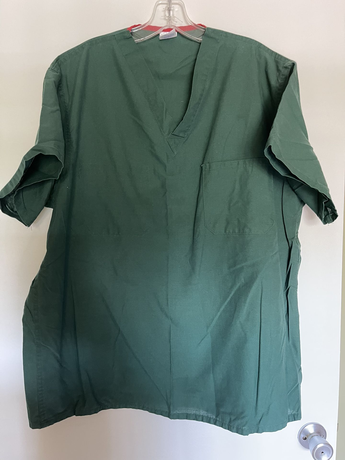 Scrubs Shirts 3 Unisex Dark Green Size XL / Soft Cotton Male or Female Solid Colors