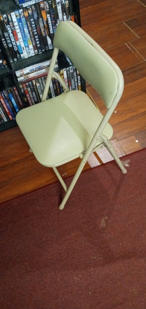 Child Folding Chair Vintage Olive