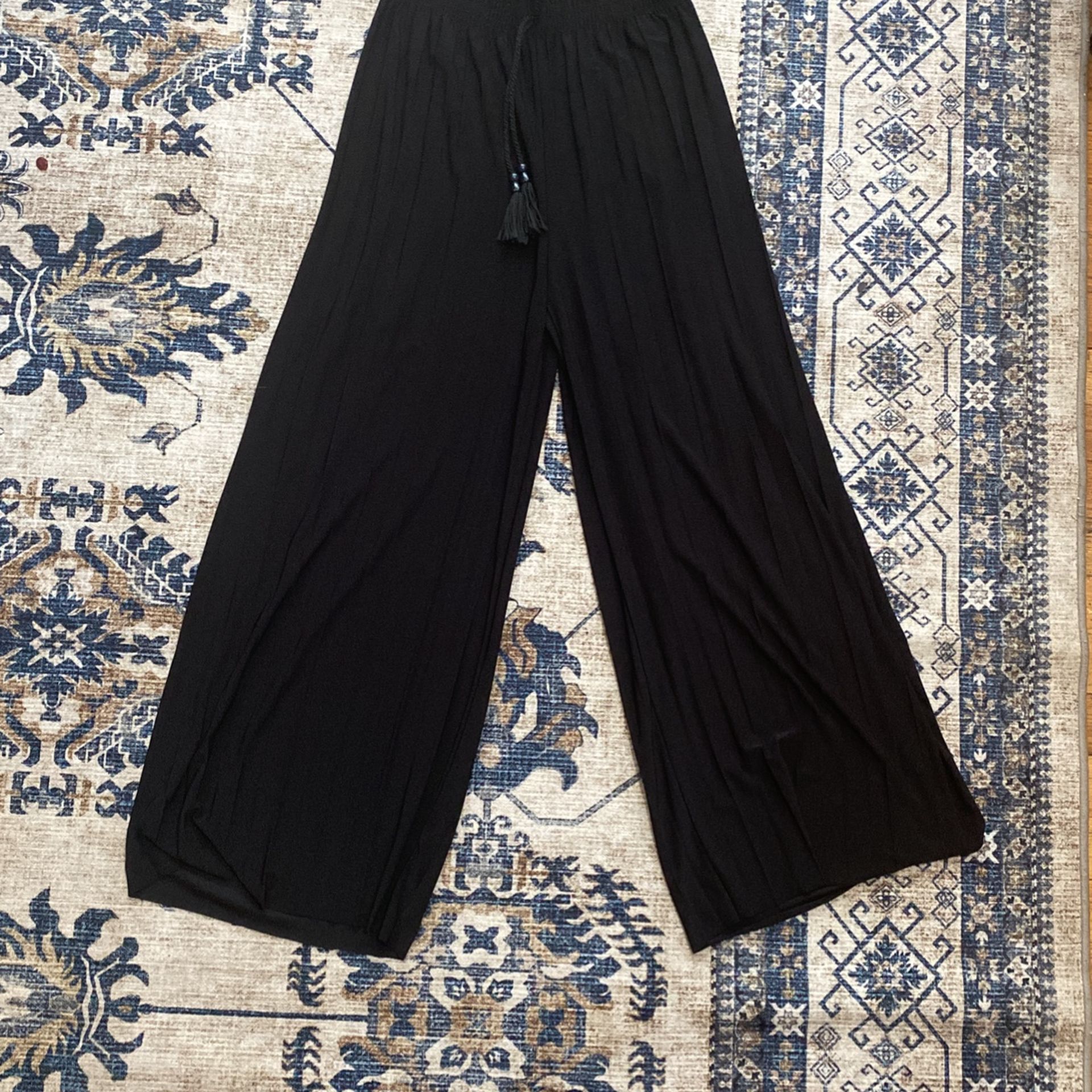 Bell Bottom Pants With Tassel Strings