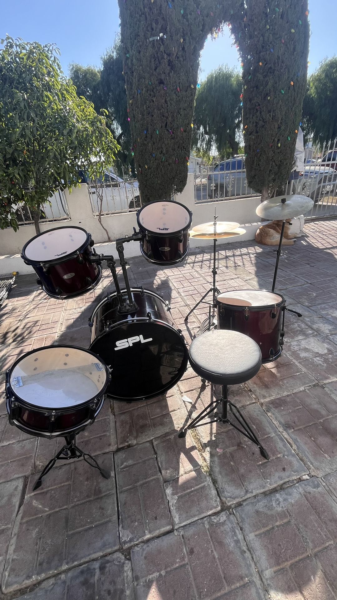 SPL Red And Black Full Drum Set