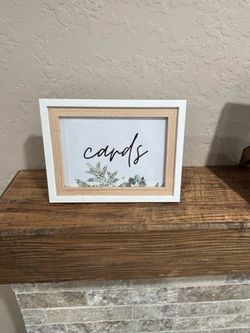 Wedding Sign Cards Eucalyptus White Frame
