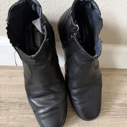 Leather Black Booths Size 11