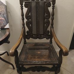 VTG Carved Throne Chair