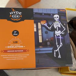 Halloween Skeleton Blow Up Lawn Display - New 