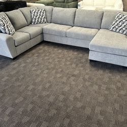 Big New Grey Sectional Couch 