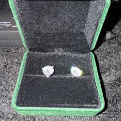 2ct Diamond 14k White Gold Earrings 