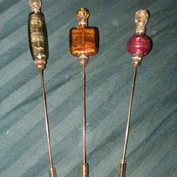 Vintage Glass Straight Pins