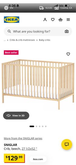 IKEA toddler crib WHITE