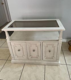 White storage cabinet