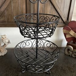 2 Tier Metal Fruit Basket