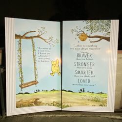 Pooh Book Backdrop Wall