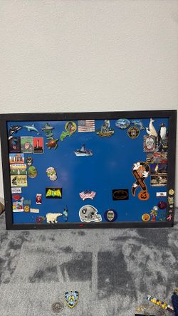 Metal board with magnets