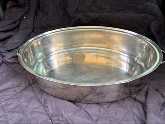 Very large stainless steel roaster pan