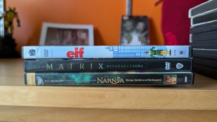 $5 EACH DVD Movie Collection: Elf, The Matrix: Resurrections, Narnia