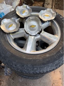 4 Texas edition LTZ chrome 20 inch wheels and tires, tires are bad