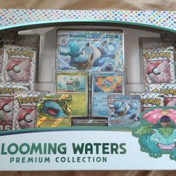 New Never Opened Pokémon Scarlet & Violet 151 Blastoise Blooming Waters Premium Collection Box Pokemon Cards Packs