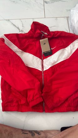 Nike sz M Windbreaker Jacket Red and White