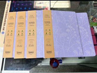 Earth July2025-July2027 Monthly Stapled Planner (2 Year)Textured Lavender Floral