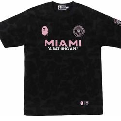 Bape x Inter Miami CF Camo Tee Black