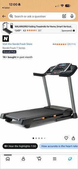 Nordic treadmill and free stairmaster stair stepper
