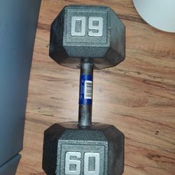 BRAND NEW 60LB DUMBBELL! ONLY $40!!