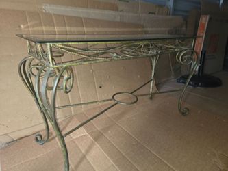 Iron and Glass Console | Entry Table