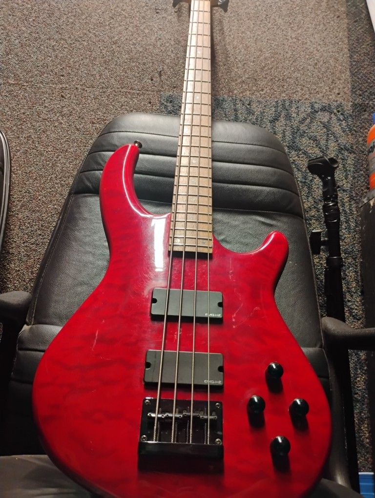 Dean Edge Candy Apple Red Electric Bass Guitar
