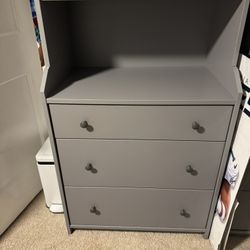 IKEA Gray Dresser with Shelf
