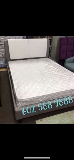 Queen Bed Frame with mattress