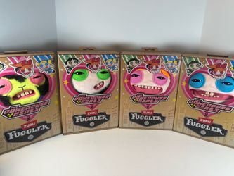 Fuggler Powerpuff Girls Buttercup Bubbles Blossom Mojo 9" Plush Set NEW IN HAND