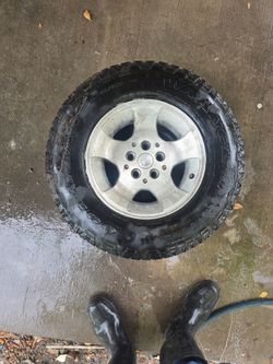 Tj rims and tires set 4