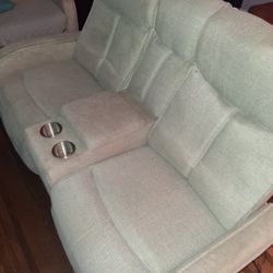 Living Spaces Power Recliner Sofa Set