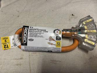 Ridgid 2ft 12gauge Multi-outlet Cord 