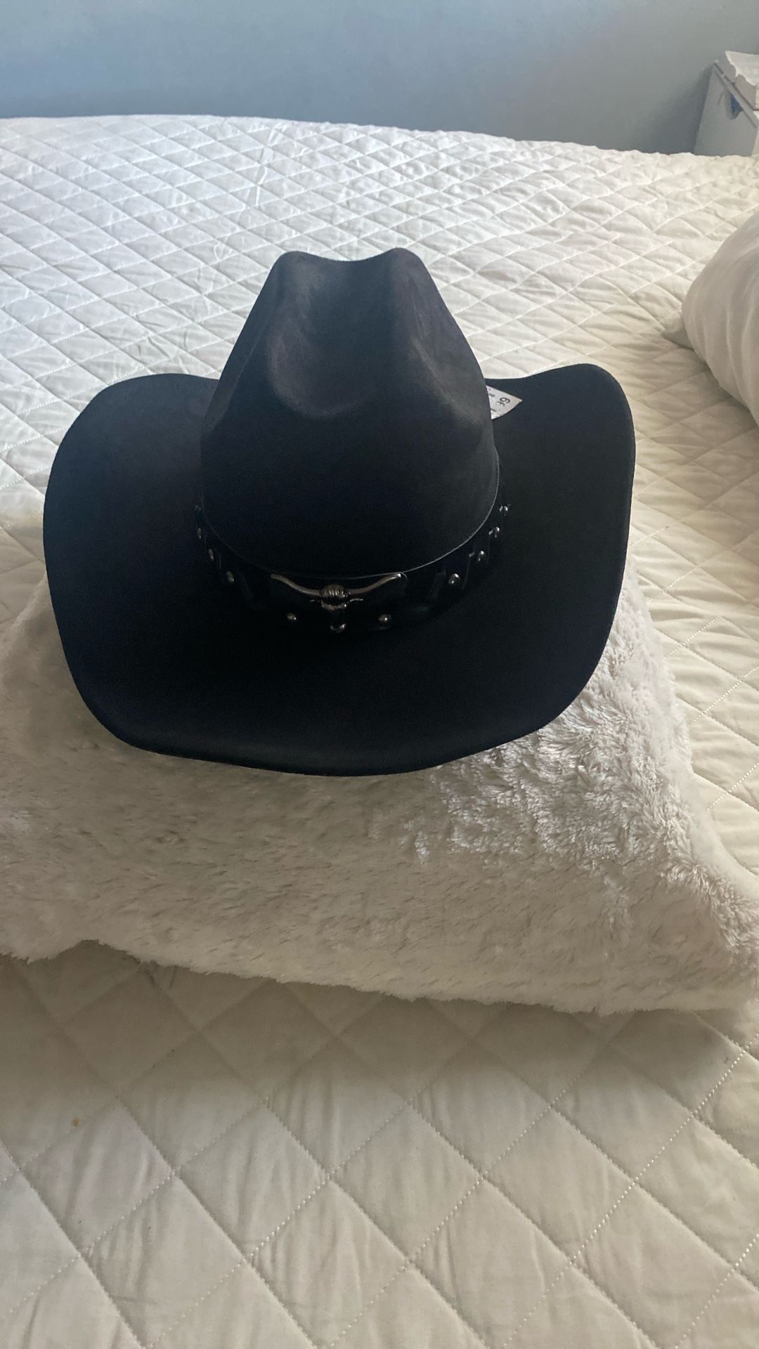 Black Cowgirl Hat !! Sombrero Vaquero De Mujer , Negro