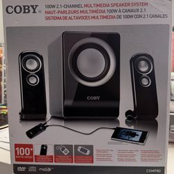 Coby Csmp80 100-Watt High Performance Mp3 Speakers