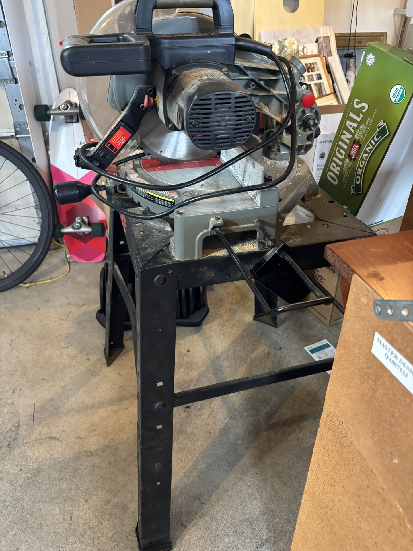 ace 10” compound miter saw with laser guide and stand