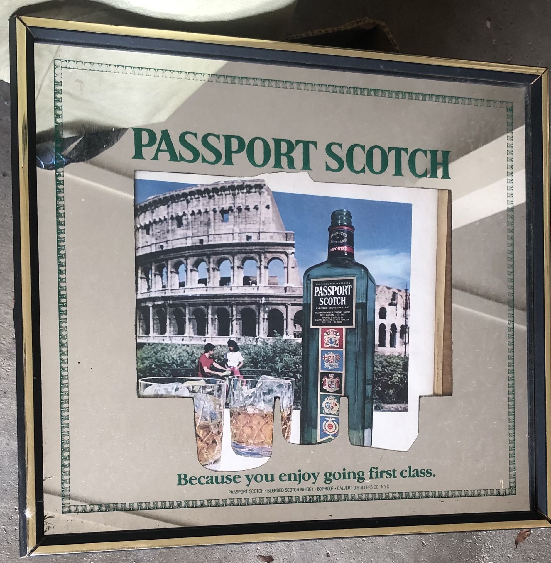 Passport Scotch  Vintage Mirror Wall Decor
